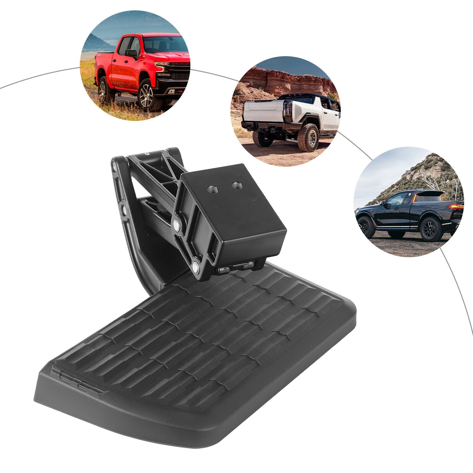 Miumaeov Folding Tailgate Step Retractable Aluminum Bumper Step Truck ...