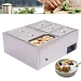 thumbnail image 1 of Miumaeov Food Warmer Heat Food Countertop 6-Pan Warmer Steamer For Catering Cafeterias, 1 of 10