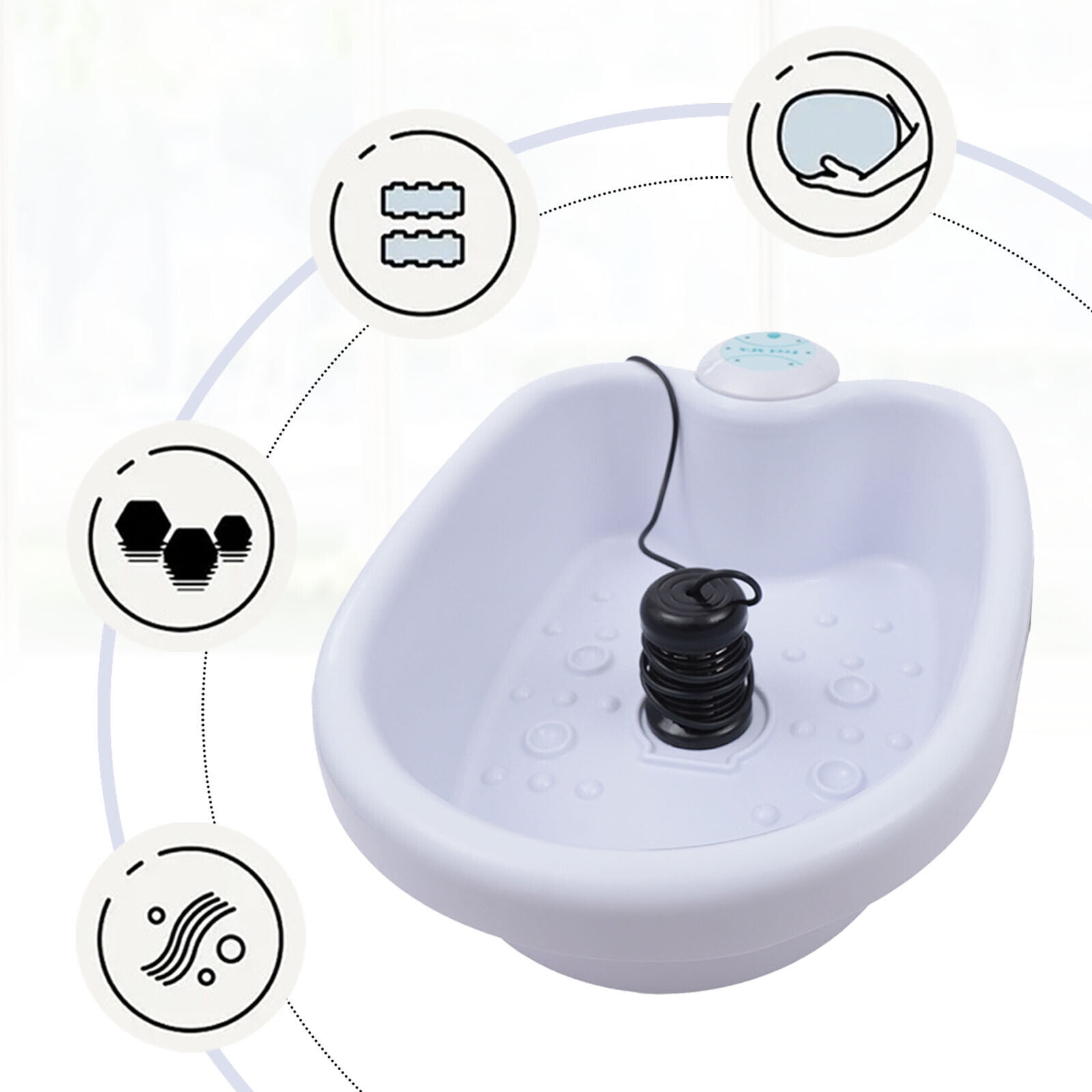 Miumaeov Foot Bath Ionic Detox Machine ABS Ionic Foot Bath Massage Foot