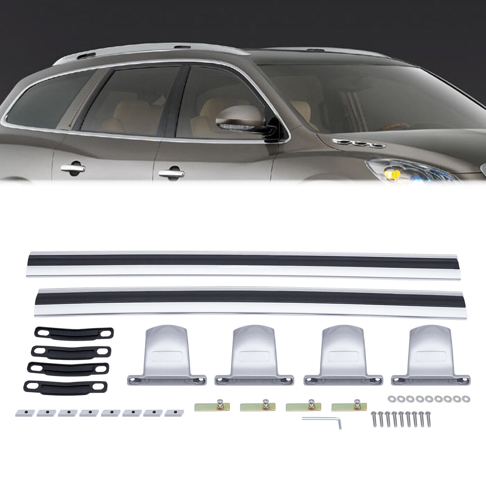 Miumaeov For 20092016 Buick Enclave Roof Rack Set Cross Bar Luggage Cargo Carrier Rails Silver