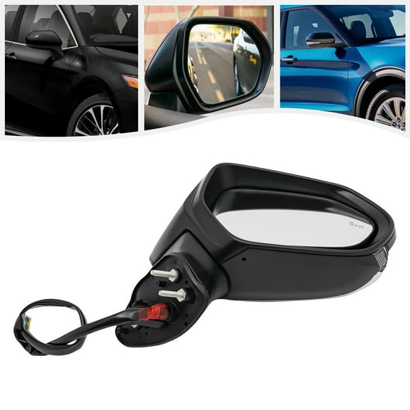 Miumaeov For 2018-2024 TOYOTA CAMRY Right Passenger Side View Mirror Assembly Black #87910-06840 #81730-47010