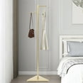thumbnail image 1 of Miumaeov Free-standing Metal Coat Rack Hat Hanger Hall Tree Coat Hanger Stand Clothes Rack with Stable Base and 2 Hooks for Hallway Entryway, 1 of 12