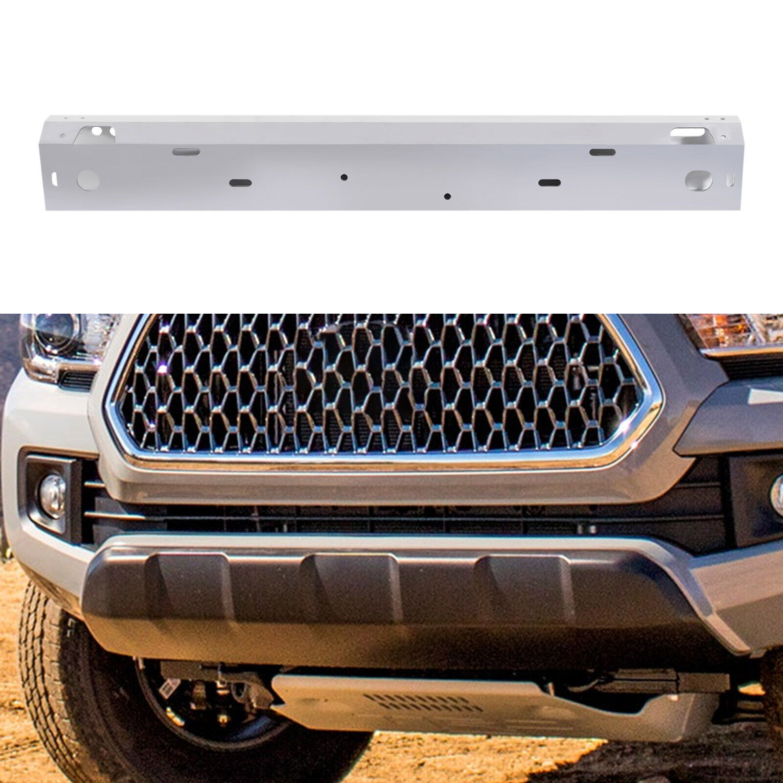 Front Bumper ReinForcement For Toyota Tacoma 2016-2023 5213104031 W/ Brackets