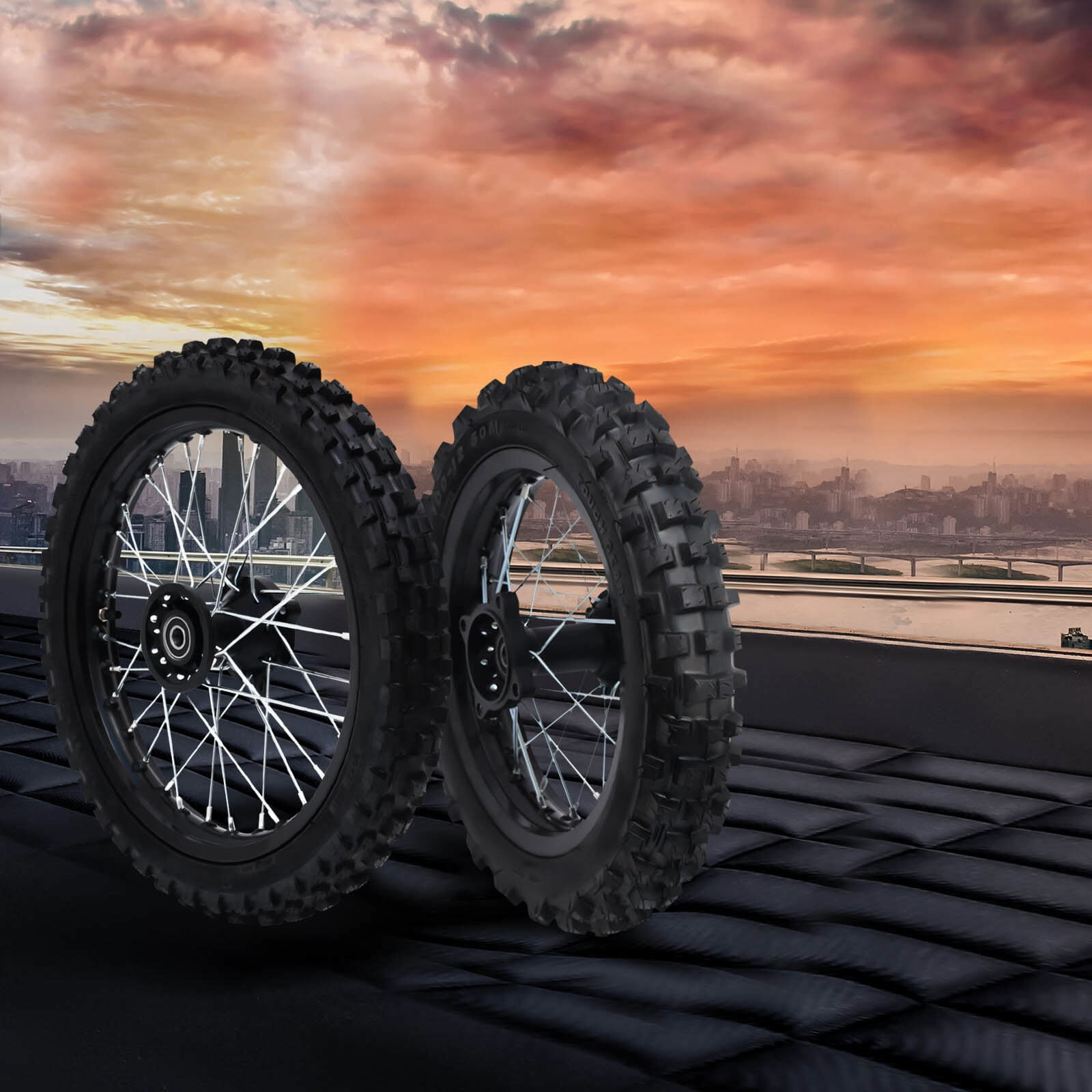 Front Rear Wheel Kit For 50CC 70CC 90CC Dirt Bike Pit Bike