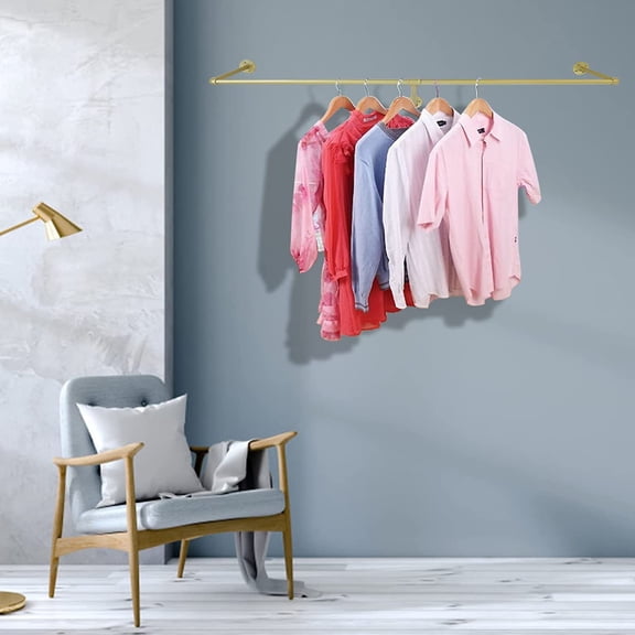 Miumaeov Garment Rack Wall Mounted Dress Bridal Clothing Display Rack for Home Clothing Store Exhibitions