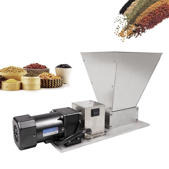 Miumaeov Grain Mill Electric Grain Grinder Homebrew Barley Grinder Malt Crusher with 2 Roller Home Brew Mill 110V 60W