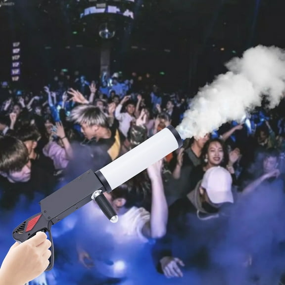 Miumaeov Handheld LED CO2 Gun CO2 Cryo Cannon Jet Machine Color-Changing RGB Smoke Fogger for DJ Disco Concert Party Stage Effect