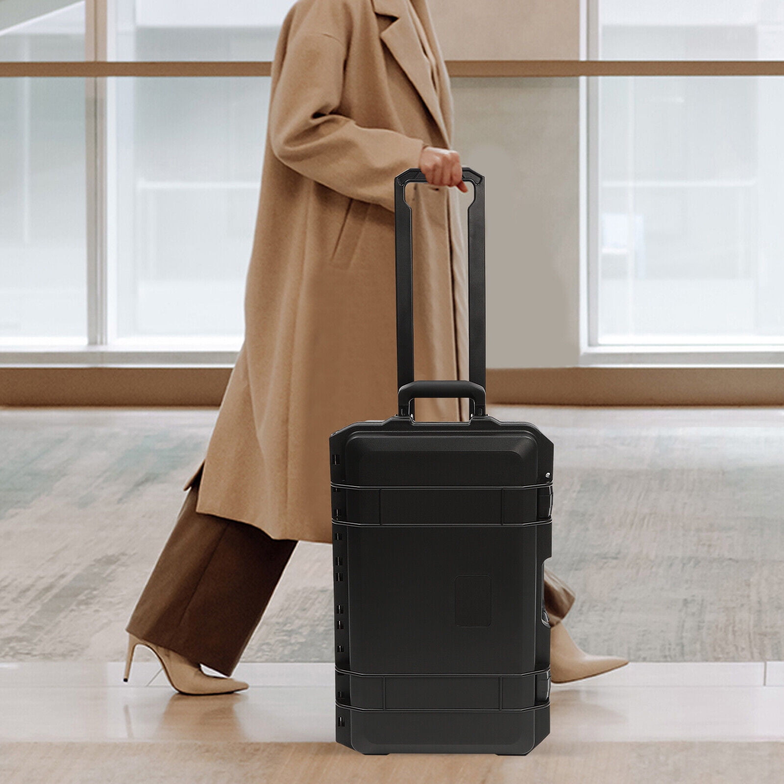 Miumaeov Hard Case with Foam Camera Case 22" Portable Foam Case IP67 Waterproof Box Protective