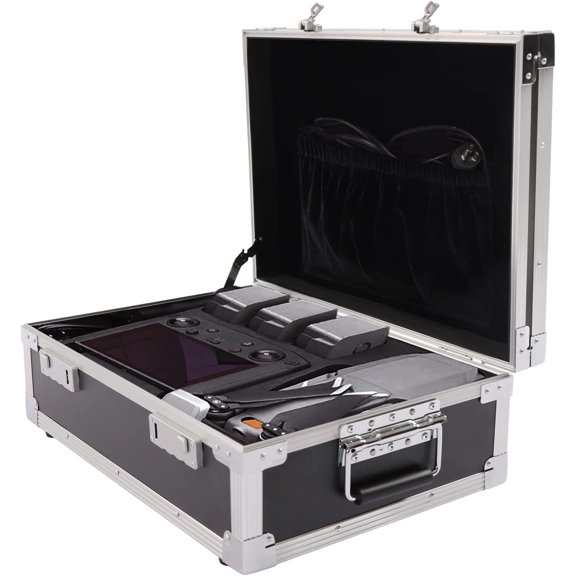 Miumaeov Hard Storage Carry Case Portable Combination Toolbox Aluminum Framed Locking Box
