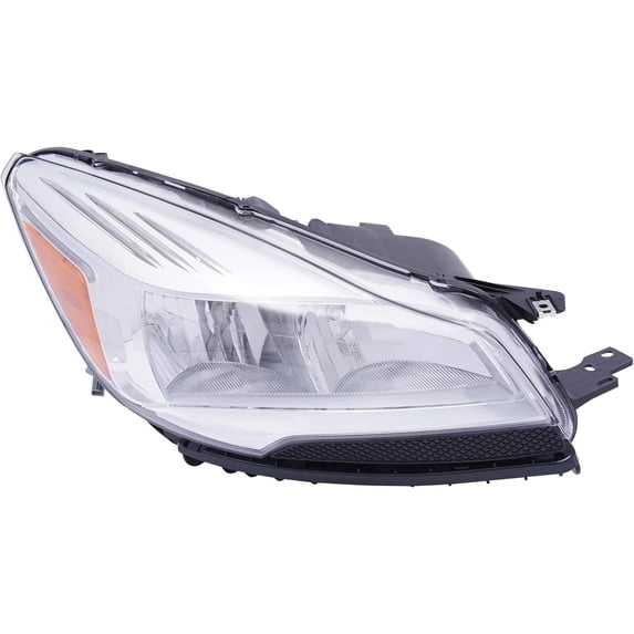 Miumaeov Headlight Assembly for 2013 2014 2015 2016Ford Escape Passenger Side Halogen White Housing Clear Lens Headlamp Replacement Headlight Lens Bulb included