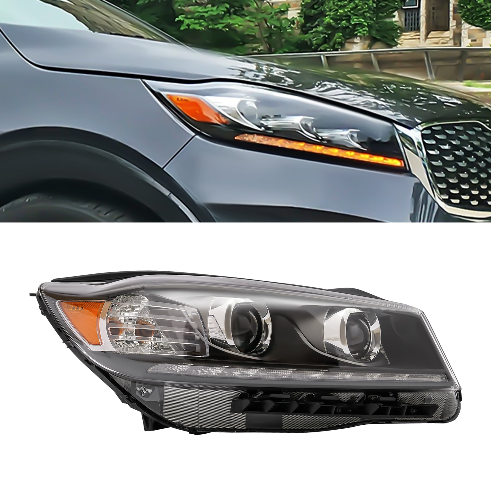 Sell Left For 2014 2015 Kia Sorento Halogen W/ LED DRL Headlight Assembly Driver Side In CA /NJ - Foto 4