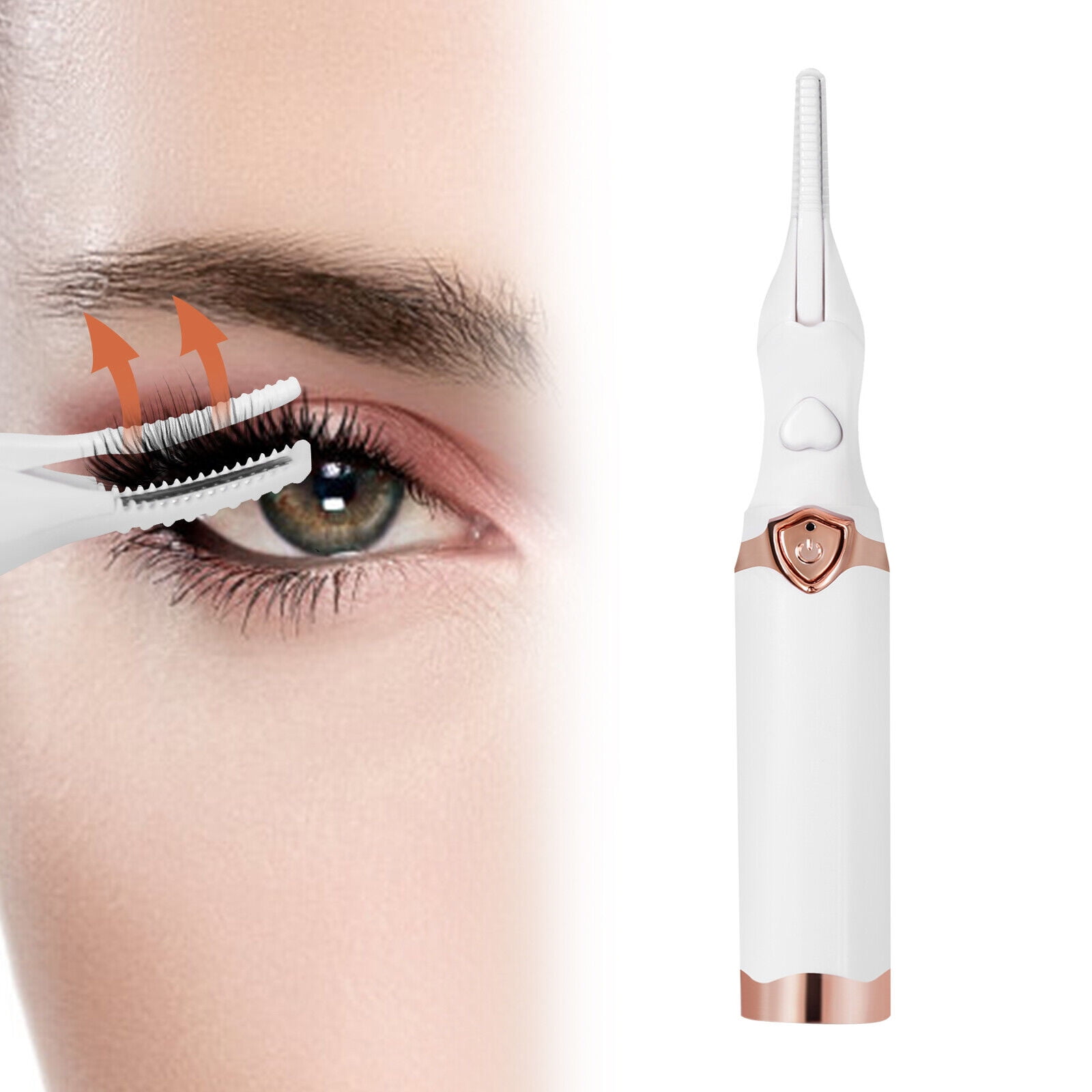 Miumaeov Heated Eyelash Curlers 3 Temperature Modes Heated Eyelash Curler Clip-Type Built-in Comb USB Rechargeable Lash Curler for Makeup