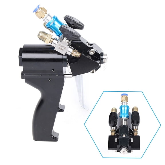 Miumaeov High Pressure P2 PU Foam Spray Gun Polyurethane Air Purge Spraygun Self Cleaning with Air Black