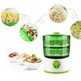 thumbnail image 1 of Miumaeov Household Food Grade ABS Automatic Bean Sprouts Machine Double Layers Green 110V, 1 of 10