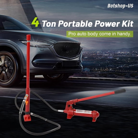 Miumaeov Hydraulic Jack Ram Kit Auto Body Frame Repair Kit Portable Hydraulic Lift Equipment Tool Steel Hydraulic Jack with Case for Car Truck Repair