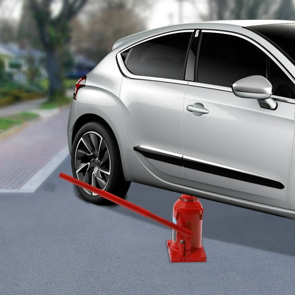 Miumaeov Hydraulic Stubby Low Profile Welded Bottle Jack 30 Ton Capacity Anti-Slip Top and Enlarged Base for Lifting Cars Trucks Heavy-Duty Machinery