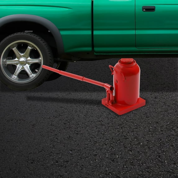 Miumaeov Hydraulic Stubby Low Profile Welded Bottle Jack 50 Ton Capacity Anti-Slip Top and Enlarged Base for Lifting Cars Trucks Heavy-Duty Machinery