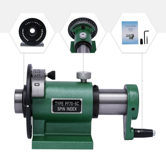 Miumaeov Indexer Precision Collet Spin Index Fixture Milling Jig Indexing Fixture 5C Collet Spin Jig For Grinder Milling Machine