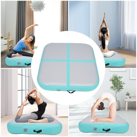 Miumaeov Inflatable Gymnastics Mat PVC Air Gymnastics Mat Training Mats for Health Clubs Dance Clubs Playgrounds Home
