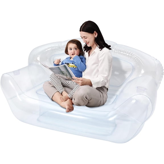 Miumaeov Inflatable Sofa for Adults, 2-Person Air Couch with 3 Inflation Valves, Portable Blow Up Couch for Indoor/Outdoor Use