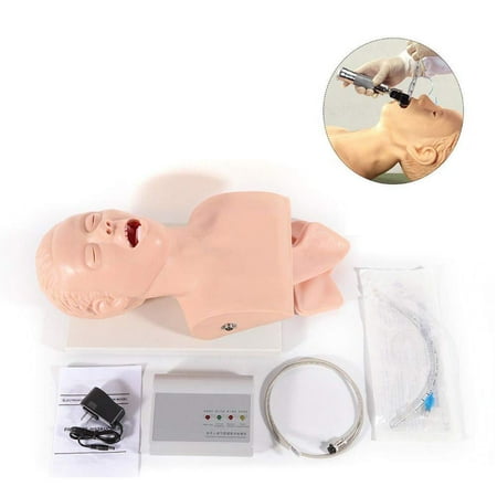 Miumaeov Intubation Manikin Study Teaching Model, 220V Oral Nasal Intubation Airway Management Trainer PVC Demo