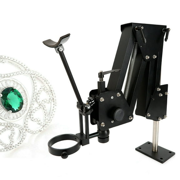 Miumaeov Microscope Stand Multi-Directional Jewelry Inlaid Stand Micro Mirror for Micro Setting φ85mm