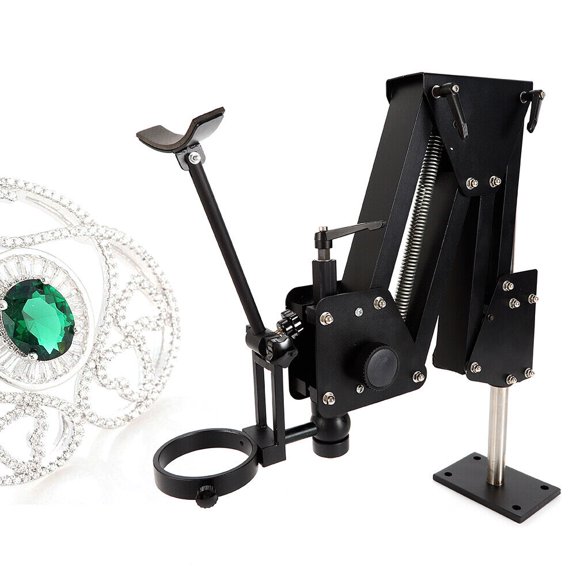 Miumaeov Microscope Stand Multi-Directional Jewelry Inlaid Stand Micro Mirror for Micro Setting φ85mm