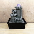 thumbnail image 1 of Miumaeov LED Fountain Waterfall Feng Shui Desktop Resin Ornament Decor, 1 of 20