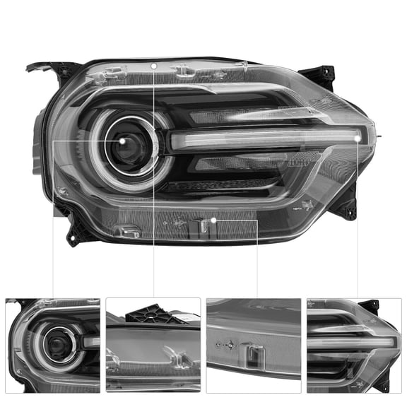 Miumaeov LED Right Headlight Passenger Side Headlamp For Ford Bronco Sport 2021 2022 2023 2024