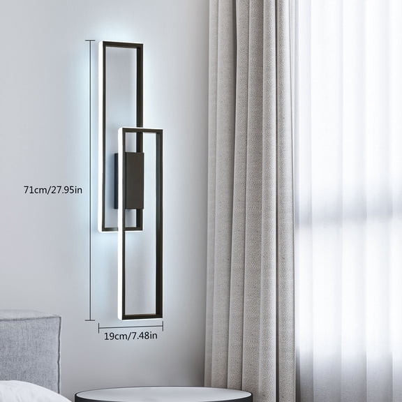 Miumaeov LED Wall Light Acrylic Metal Wall Sconce Lighting Fixture Remote Control 18-36W