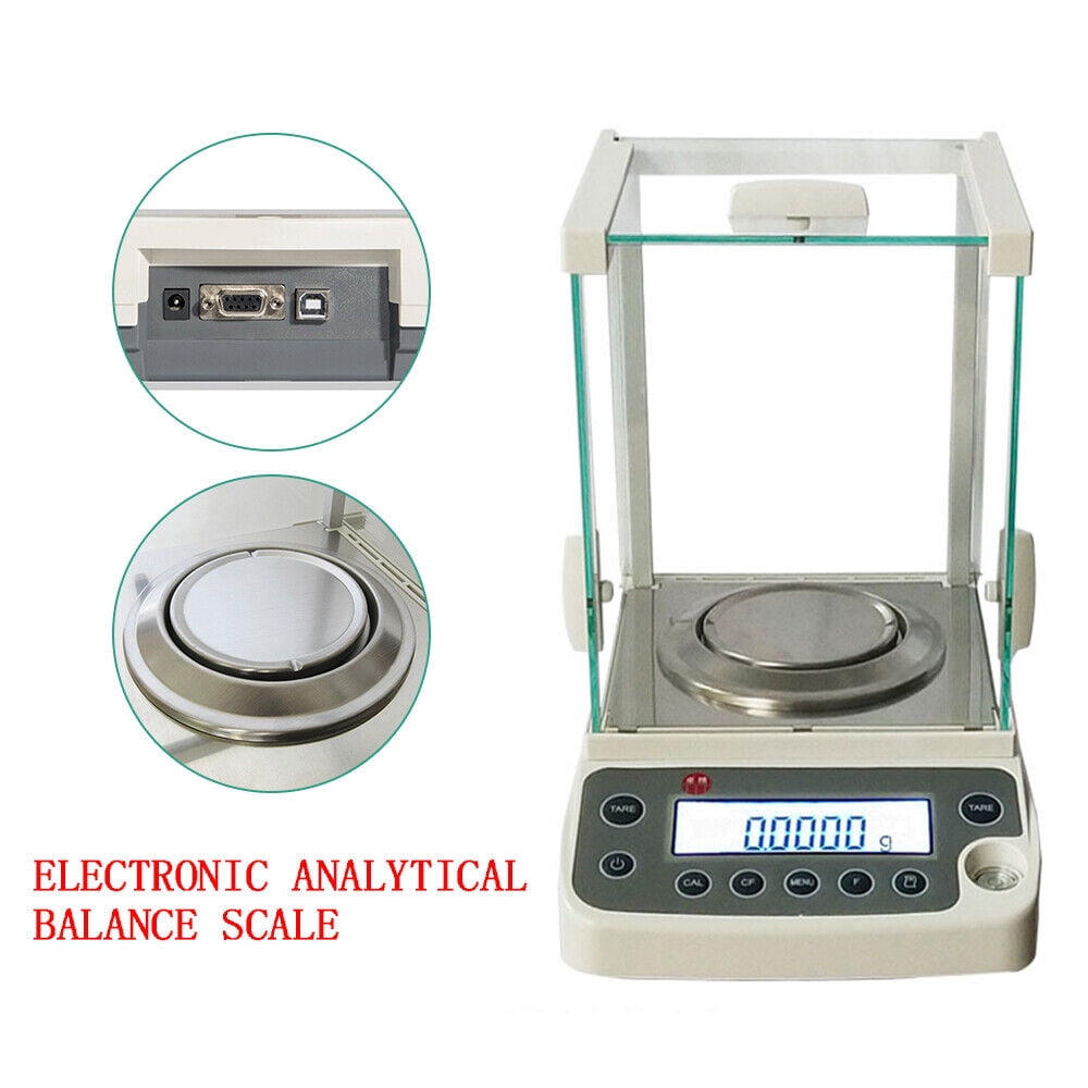 Miumaeov Lab Electronic Analytical Balance 0.1 mg 120x0.0001 Digital Precision Scale 110V W/AC Adapter