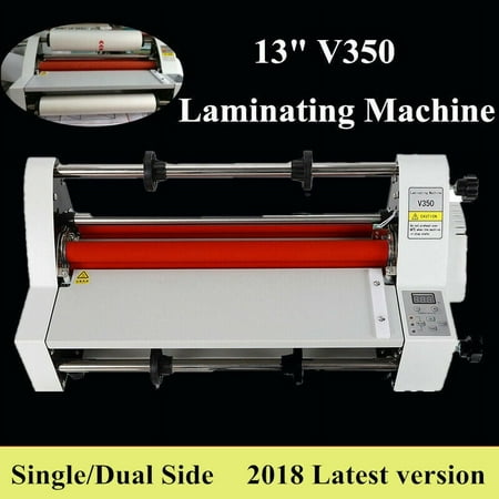 Miumaeov Laminating Machine 220V Multi-functional Laminating Machine 13 350mm Hot and Cold Roll Laminating Machine Single and Double Laminating Machine Durable
