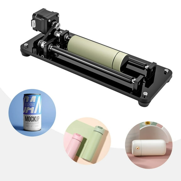 Miumaeov Laser Engraver Rotary Roller Acrylic Y-axis Engraver Rotary Axis Attachment 360°