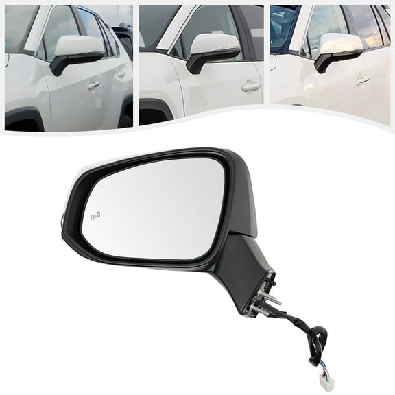 Miumaeov Left Side Mirror Assembly for 2019-2024 Toyota RAV4 Power Heated With Turn Lamp TO1321384