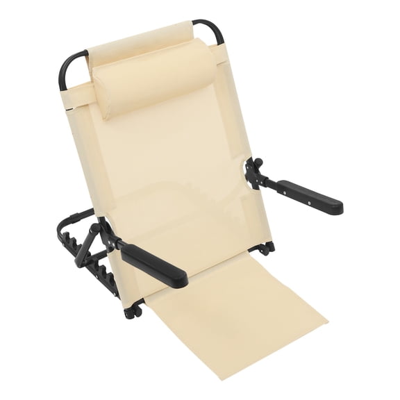 Miumaeov Lifting Bed Backrest Portable Sitting Backrest Support 8-Gear Adjustable with Armrest & Pillow 150kg/330.69lbs