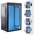 thumbnail image 1 of Miumaeov Light Box Professional Photography LED Studio Large Lightbox Dimmable Photo Video Continuous Lighting Cube Shooting Tent Kit with 3 Colors Backdrops and Carrying Bag 39*47*78inch, 1 of 9