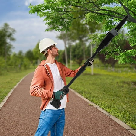 Miumaeov Long Handle Telescopic Cordless Pole Saw Electric Extendable Chainsaw Tree Trimmer Pruner Branch Cutter with Battery & Charger