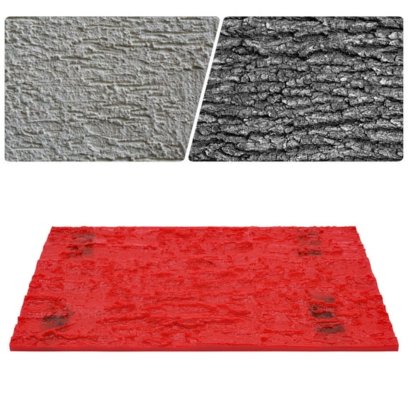 Miumaeov Manual Concrete Mold Wood Grain Pattern Concrete Texture Mold Rectangle DIY Cement Texture Wall Mold