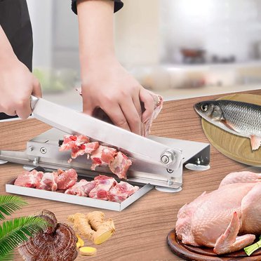 Grele MZ-XF-200 Manual Frozen Meat Slicer – Stainless Steel Cutter For Mutton, Ham, Beef – Adjustable Thickness 0.3-11mm