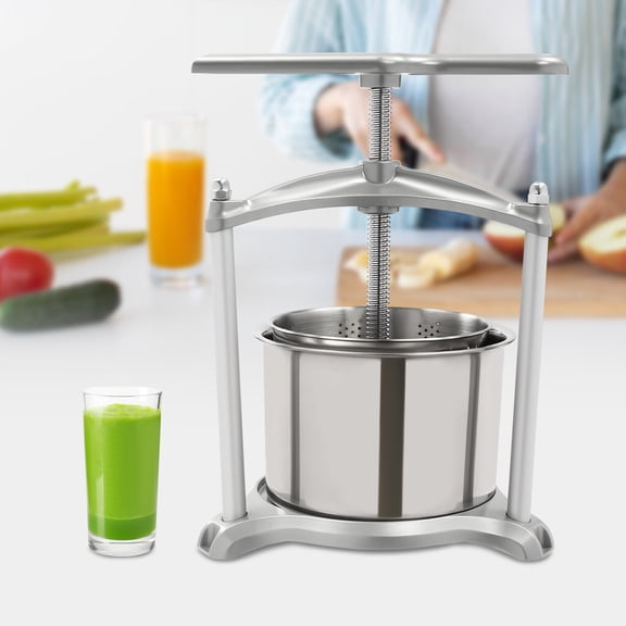 Miumaeov Fruit Wine Press 0.8/1.6 Gal Manual Juice Maker Grape Apple Cider Crusher with Filter Bag