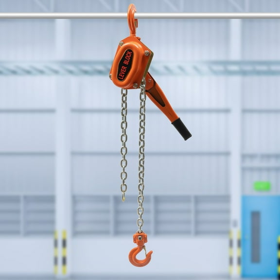 Miumaeov Manual Lever Chain Hoist 3300 lbs Chain Come Along 20 feet Ratchet Chain Hoist 1.5 Ton Come Along Puller for Warehouse Garages Construction Zones