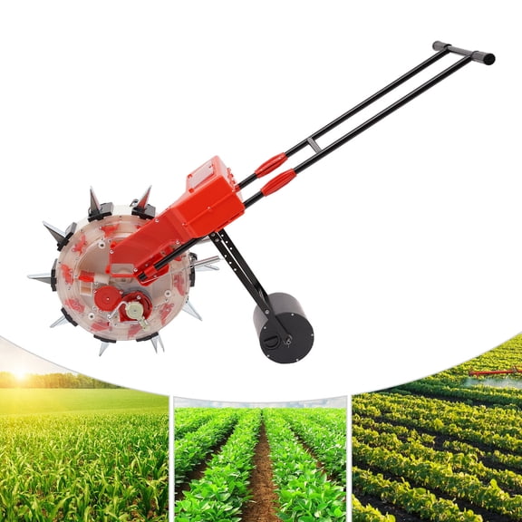 Miumaeov Manual Seeder Hand-held Seeding Machine Hand Push Precision Garden Seed Planter Spreader