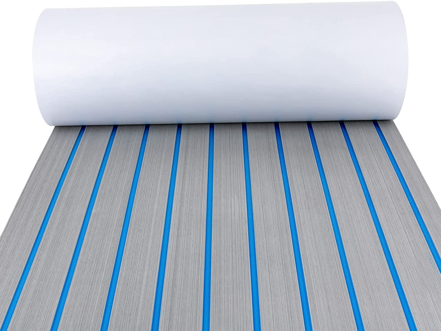 Miumaeov Marine Carpet, Eva Foam Decking Sheet Faux Teak Marine Mat Boat Flooring Marine Flooring Non-Slip Self-Adhesive Pad for Motorboat RV Yacht Kayak Swimming Pool