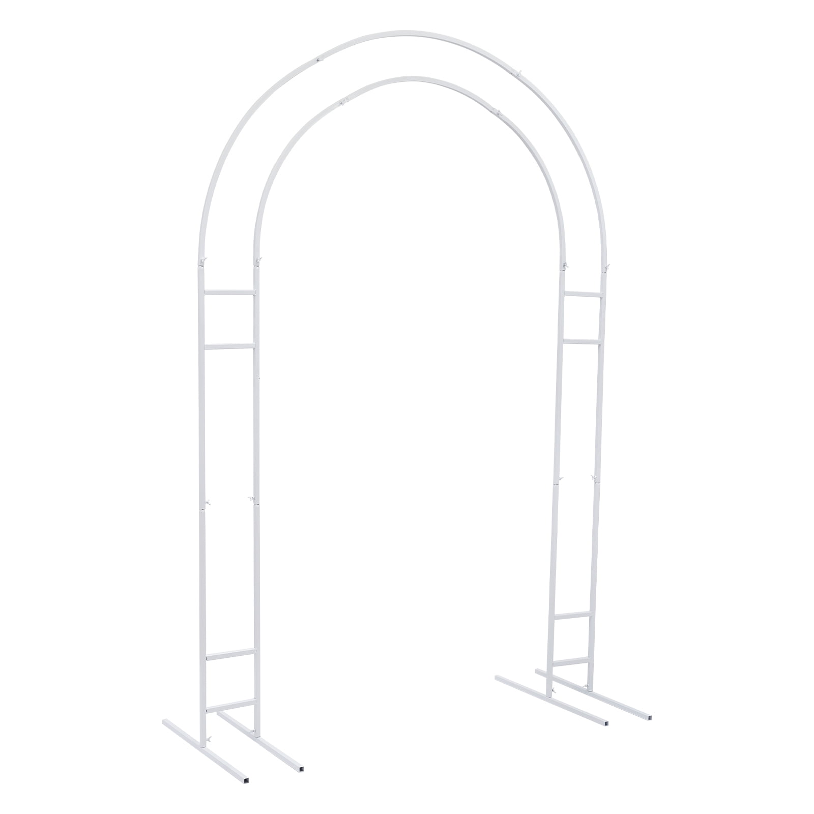 Miumaeov Metal Backdrop Stand, Double Tube Arch Balloon Backdrop Stand Garden Arbor Frame Stand for Wedding Birthday Party Background Decoration