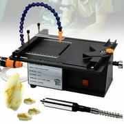 Miumaeov Mini Gem Cutting 110V Portable Table Saw Jade Carving Polishing Machine 3-in-1 Bench Grinder 7-Speed Adjustable Carving Machine Electric Gem Engraving Cutting Milling Bench Grinder