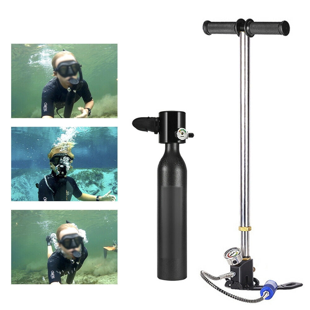 Miumaeov 0.5L Mini Scuba Tank with HighPressure Pump & Portable Oxygen Tanks for Personal