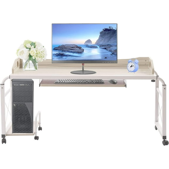 Miumaeov Mobile Computer Desk PC Laptop Study Table Stretchable Lazy Writing Desk