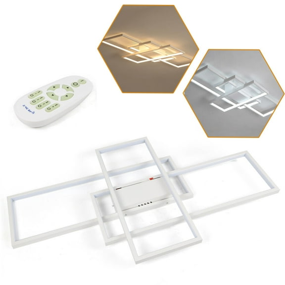 Miumaeov Modern Ceiling Light Pendant Lamp Dimmable LED Chandelier With Remote For Living Room Hallway