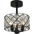 thumbnail image 1 of Miumaeov Modern Crystal 3-Light Luxury Metal Ceiling Light Chandelier, 1 of 9