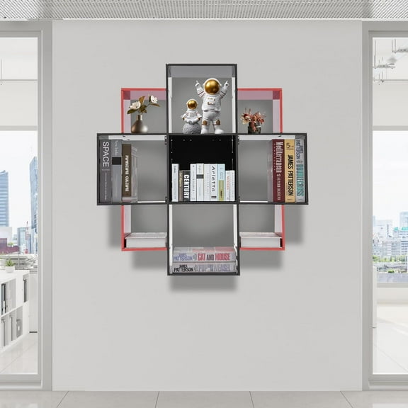 Miumaeov Modern Cube Floating Shelves Bookshelf Wall Mount Wooden Square Shelves Floating Wall Shelves for Living Room, Bedroom Storage